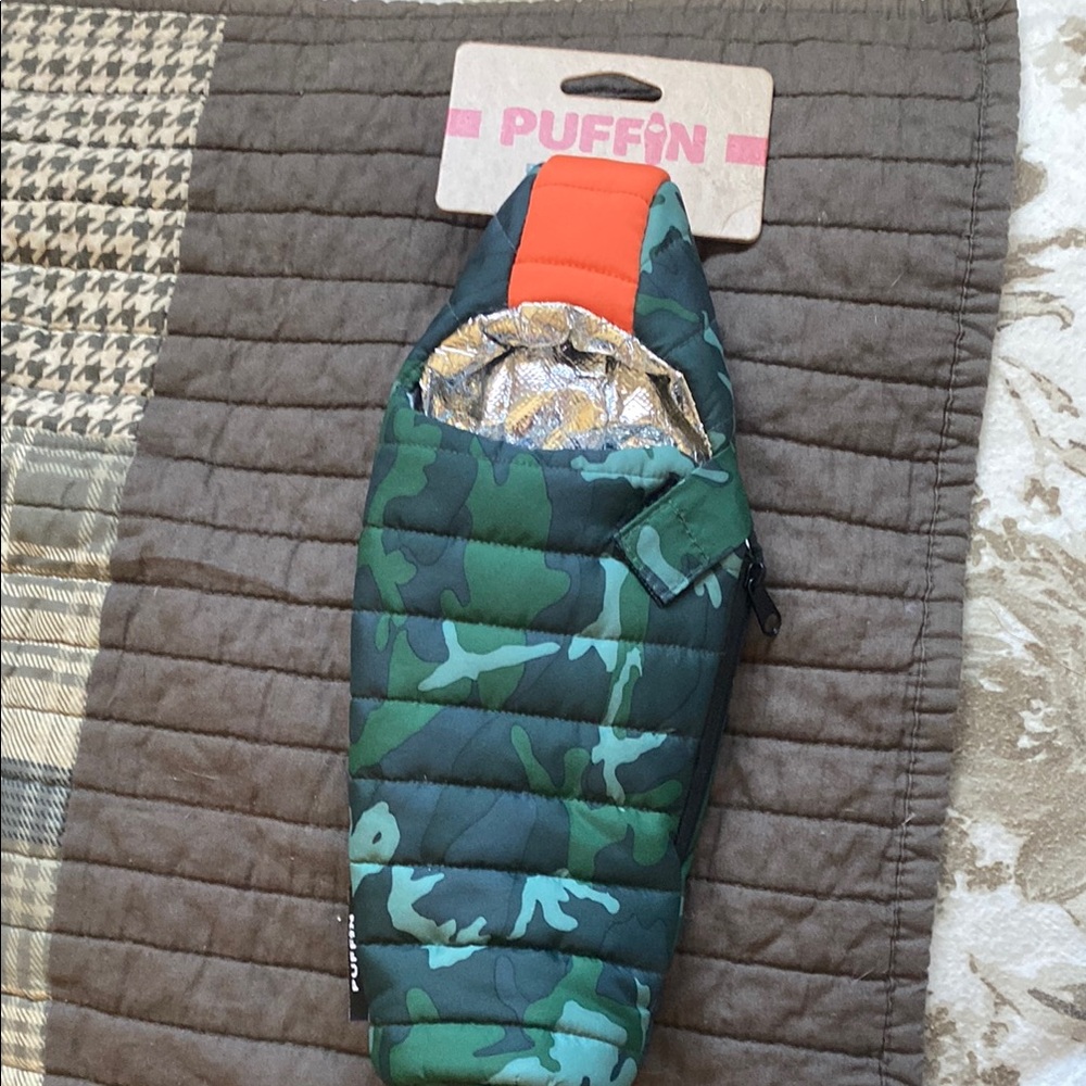Puffin Beverage Bag with Camo and Orange